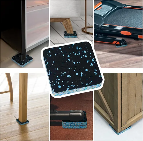 Vista 4 de Luwint Almohadillas para cinta de correr, acolchado de espuma de goma, aislamiento de sonido, antivibración, absorción de golpes, láminas