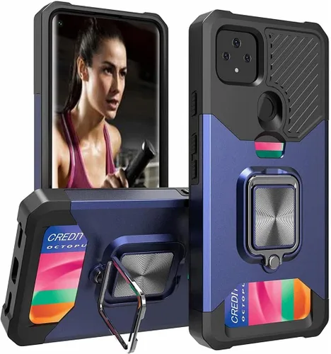 Vista 7 de Rome Tech Funda protectora resistente para Google Pixel 5a 5G (no para Pixel 5a), funda protectora con soporte, funda de grado militar