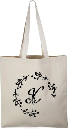 Vista 12 de TBF Bolsas de lona resistentes con iniciales personalizadas para mujer