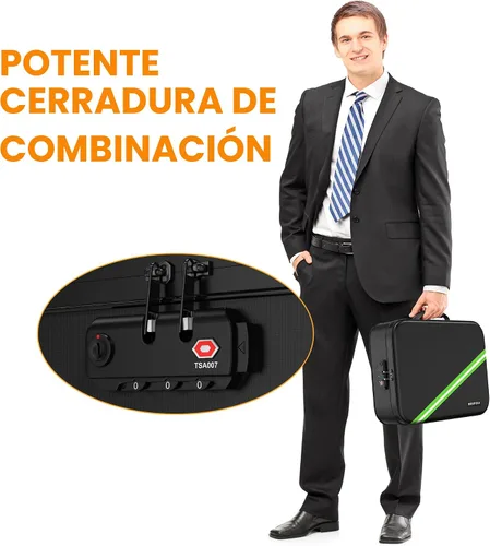 Vista 7 de Noiposi Organizador de Documentos con Aislamiento Térmico de 5200°F, 15.0"x11.0"x4.3" Caja de Documentos Resistente al Agua e Ignífuga, Caja de Negro
