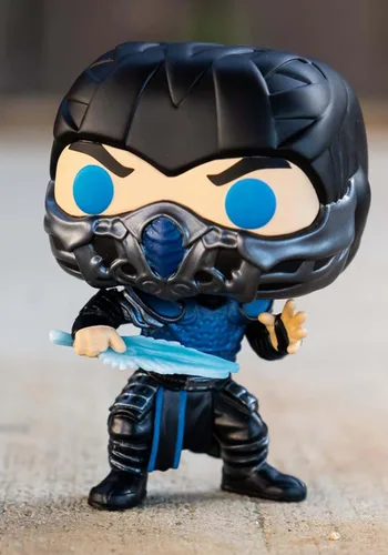 Vista 2 de Funko Figura exclusiva de la película Pop Mortal Kombat Sub-Zero que brilla en la oscuridad