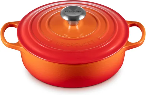 Vista 11 de Le Creuset Horno holandés redondo ancho de hierro fundido esmaltado, 3.5 cuartos de galón., Marsella Marseille
