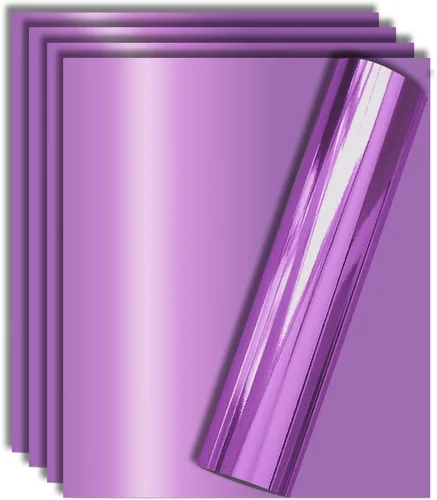 Vista 16 de Vinilo de transferencia de calor Aqua Foil HTV para playera 12" X 10" (Paquete de 5), fácil de desmalezar, tamaño garantizado