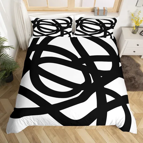 Vista 27 de Manfei Juego de ropa de cama de silueta de ciervo, tamaño individual, funda de edredón con patrón de flechas y cuernos con 1 funda de almohada