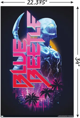 Vista 3 de Trends International Póster de pared de DC Comics Movie Blue Beetle Versión sin marco