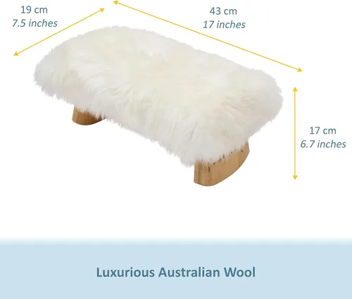 Vista 3 de Funda de asiento de piel de oveja genuina de lujo para meditar más profundo y durante más tiempo en pura comodidad – arrodillador de oración