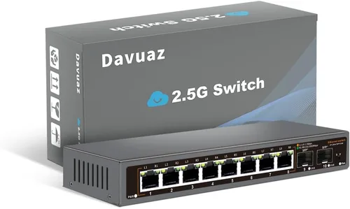 Vista 13 de Interruptor Ethernet no administrado de 2.5G con 4 puertos Base-T de 2.5G y 2 puertos de enlace ascendente SFP+ de 10G, compatible