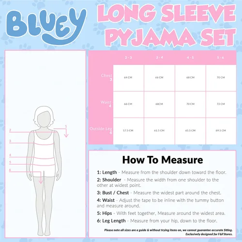 Vista 7 de Bluey Pijamas para niñas