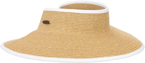 Vista 10 de Panama Jack Sombreros de sol para mujer - Pajita trenzada de papel, estilos surtidos Visera solar enrollable natural