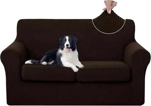 Vista 63 de U-NICE HOME Funda elástica para sofá de 3 piezas, funda de sofá lavable con cojín de asiento individual para sofá de 2 cojines, apta para mascotas