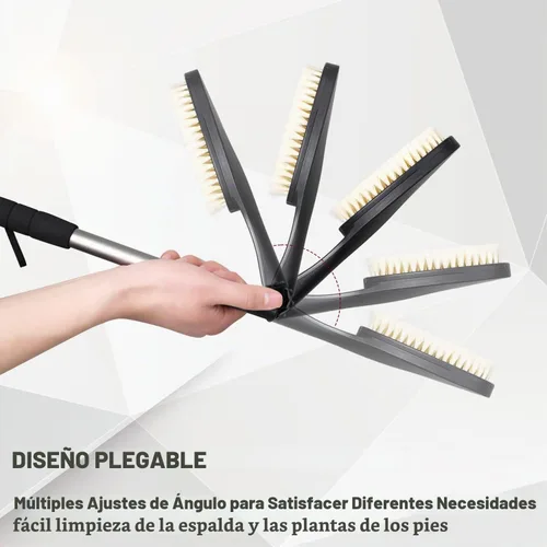Vista 3 de EASACE Cepillo corporal para espalda, aplicador de loción, cepillo de baño de mango largo para ducha, cepillo de cabeza ajustable para espalda