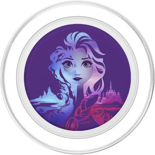 Vista 2 de Disney Frozen 2 Elsa Split Gradient Retrato PopSockets MagSafe PopGrip para iPhone