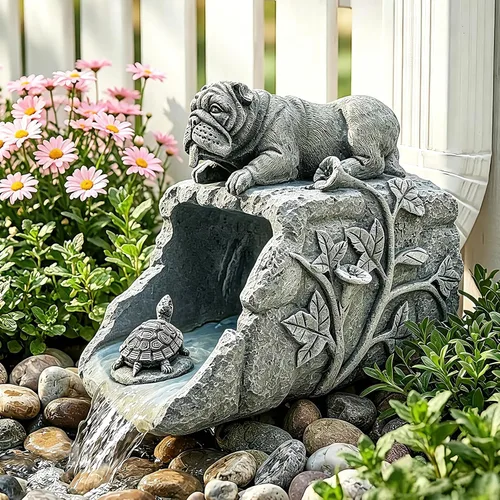 Vista 11 de Teaeeno Decoración para perros, estatua de canalón, extensión decorativa, estatua de animal, decoración al aire libre, bloque de salpicaduras