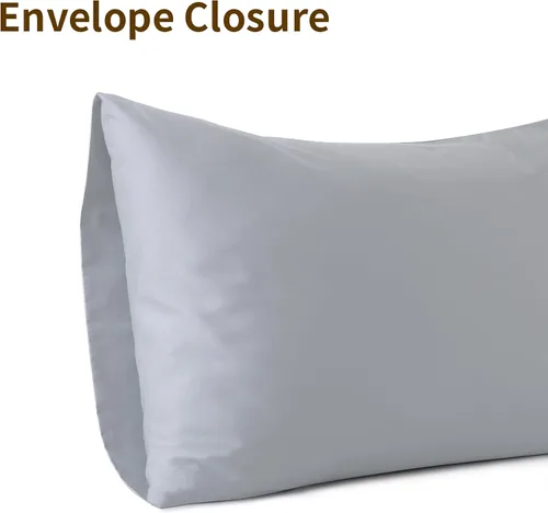 Vista 119 de Juego de 2 fundas de almohada 100% de algodón egipcio, fundas de almohada refrescantes de 400 hilos, fundas de almohada suaves y transpirables