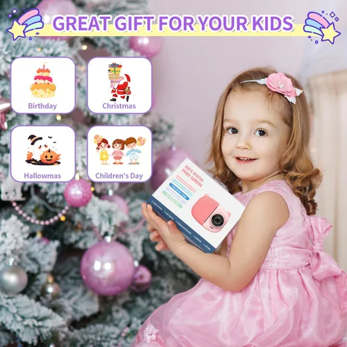 Vista 6 de Cámara de Impresión Instantánea Rongta para Niños, Impresora Foto Portátil para Regalos de Cumpleaños, Juguetes para Niños, Cámara Digital Infantil