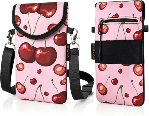 Vista 34 de Funda de neopreno para teléfono con correa cruzada y correa elástica Bear Woodland