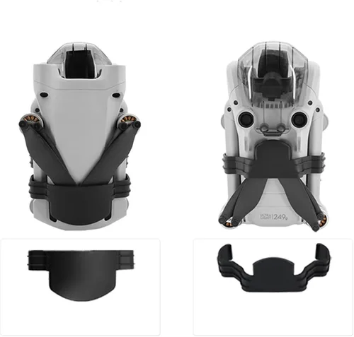 Vista 2 de Hélices Protector de correa de protección estabilizador Hélices fijador para DJI Mini 3 Pro/Mini 3 RC Drone Blade Protector Accesorios (negro)