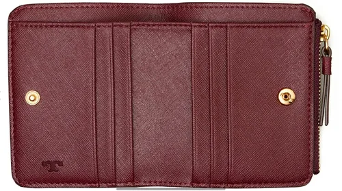 Vista 3 de Tory Burch Mini billetera Robinson, Puertolatón enrollado, Cartera