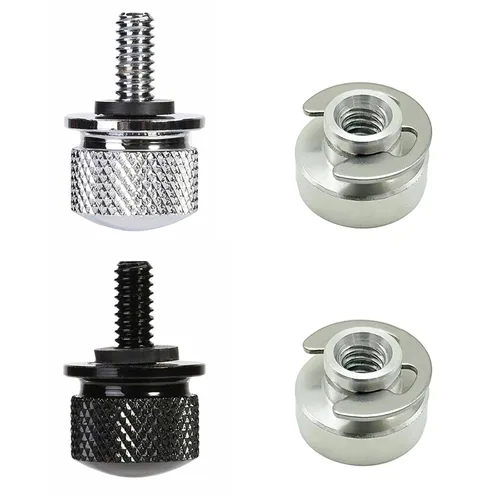 Vista 9 de Juego de 4 tornillos y tuercas de acero inoxidable para guardabarros trasero y guardabarros, montaje rápido, compatibles con Harley Touring Soft