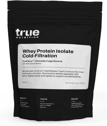 Vista 12 de True Nutrition Polvo aislado de proteína de suero – Filtrado en frío, 0.95 oz de proteína por porción – Apoya el crecimiento muscular