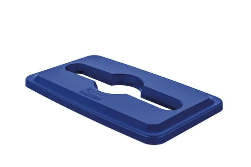 Vista 6 de Suncast Commercial Tapa de resina con tapa doble abatible para botes de basura delgados de 23 galones, diseño a presión para una fácil eliminación