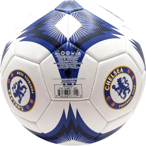 Vista 3 de Icon Sports Balón de fútbol oficial del Chelsea FC, CHL154BLT, color blanco, talla 3