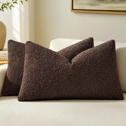 Vista 35 de MIULEE - Fundas de almohada decorativas para sofá lumbar de 16 x 16 pulgadas, color beige Set of 2 Textured Neutral Throw Pillow Covers, Accent