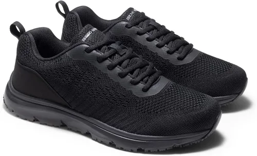 Vista 3 de Bruno Marc Zapatos antideslizantes para hombre, cómodos zapatos de trabajo para hombre y tenis de restaurante o servicio de alimentos