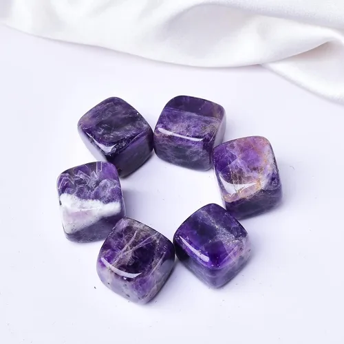 Vista 4 de Piedras de whisky de amatista, cubos de hielo de cristal para bebidas, rocas de whisky, cubos de vino de 0.7 a 0.8 pulgadas, regalos para mujeres