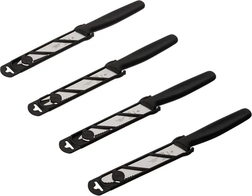 Vista 4 de Mercer Culinary Cuchillo de barra, negro, borde liso de 4 pulgadas, punta puntiaguda