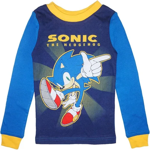 Vista 2 de Sonic The Hedgehog Pijama de algodón de 4 piezas para niños