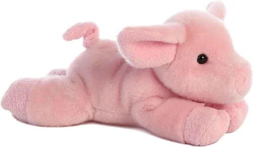 Vista 102 de Aurora® Adorable Mini Flopsie™ Mei Mei™ Animal de peluche, facilidad juguetona, compañeros atemporales, color blanco, 8 pulgadas