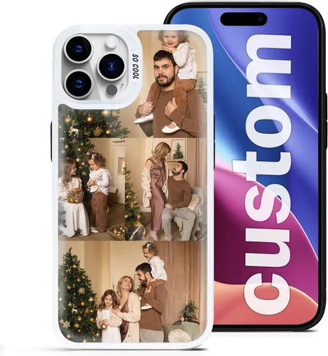 Vista 8 de Fundas de teléfono personalizadas para iPhone 16 15 14 13 12 11 Pro/Max/Plus/XR/XS/X, crea tu propia funda con foto - Funda personalizada para 1 Foto