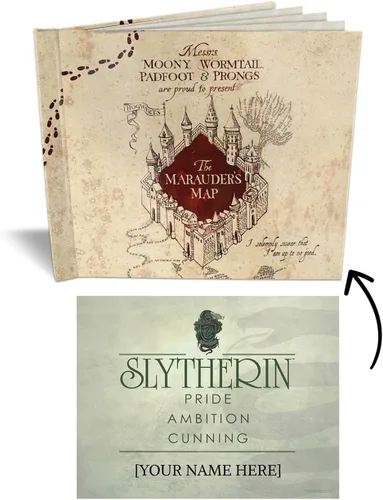 Vista 12 de Harry Potter - Marauder's Map Sketchbook - Contains Personalized Gryffindor Certificate and 5 Blank Parchment Papers - Officially Licensed
