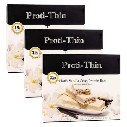 Vista 8 de Proti-Thin Fluffy Nutter Barras de proteína, 0.51 onzas de proteína, bajas en calorías, muy bajas en carbohidratos (VLC), bajas en grasas, barra