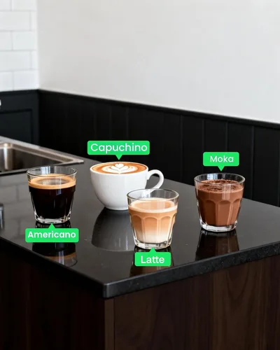 Vista 5 de HBN Máquina de café expreso, cafetera de 3.5 bar para capuchino y café con leche, cafetera de acero inoxidable de 2 a 4 tazas con espumador