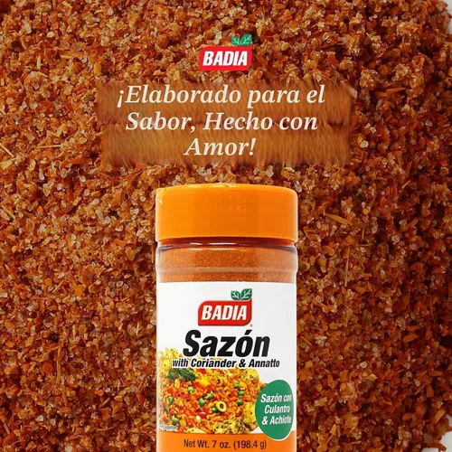 Vista 7 de Badia Sazon con cilantro y anatto, 7 oz - Mezcla de condimentos latinos