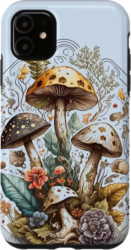 Vista 8 de iPhone 16 Mushroom Tarot Card Goth Emo Occult Astrology Women Girls Case
