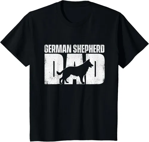 Vista 72 de Camiseta de pastor alemán para el día del padre del dueño de perros caninos, Negro