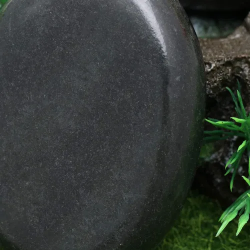Vista 2 de EXCEART Piedras de masaje volcánico para terapia de spa, piedras planas naturales calientes y frías, 3.14 x 2.36 x 0.59 pulgadas, juego de 2 piedras