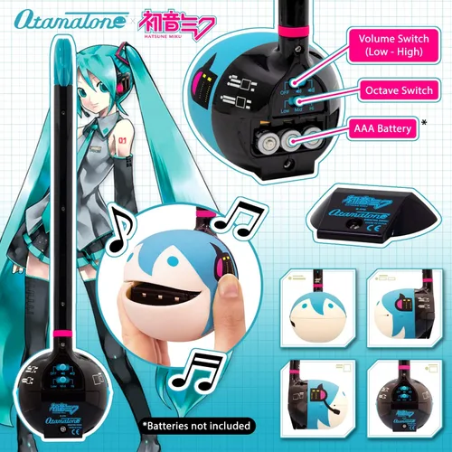 Vista 3 de Otamatone Classic Hatsune Miku Vocaloid [licencia oficial] Instrumento musical electrónico de personaje japonés Sintetizador portátil de Japón Maywa