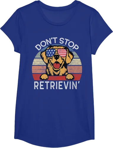 Vista 26 de Don't Stop Retrievin' Golden Retriever Dog Camiseta, Negro
