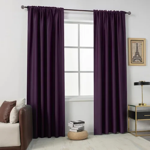 Vista 59 de DUALIFE Cortinas opacas de 45 pulgadas de largo, 2 paneles para ventanas pequeñas de dormitorio, aislamiento térmico, bolsillo para barra, cortinas
