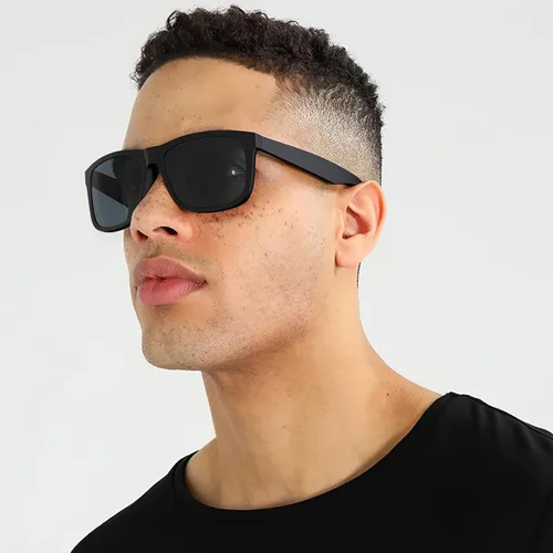 Vista 9 de STGATN Lentes de sol polarizados cuadrados para hombre, 2 paquetes en 2 estilos, marcos TR90 mate, protección UV400, antideslizantes