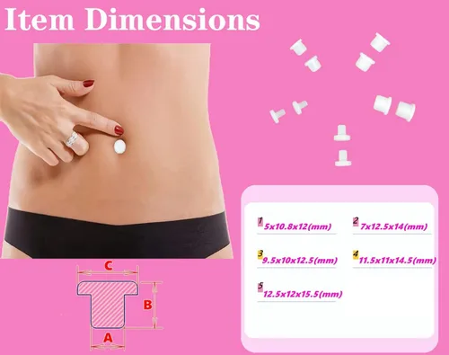 Vista 3 de Tapón para ombligo, 11 unidades, para abdominoplastia, silicona suave, moldeador de ombligo, abdominoplastia para liposucción (10 unidades + cinta)