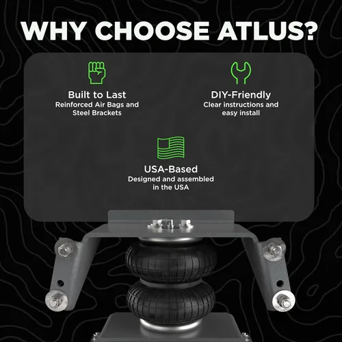 Vista 7 de Atlus Engineered By Air Lift A5000 - Kit de suspensión de bolsas de aire para Toyota Tacoma 2WD y 4WD 2005-2023