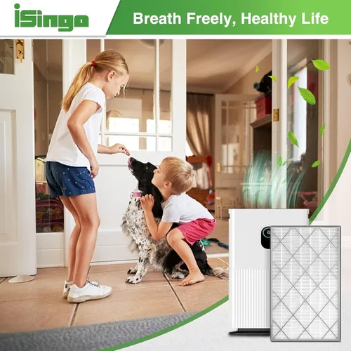 Vista 5 de Filtro de repuesto HE601 compatible con purificador de aire Shark 6 modelos de ventilador HE601 / HE602, #HE6FKPET, filtro de 3 etapas, 1 paquete