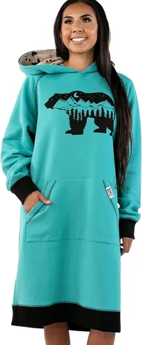Vista 115 de Lazy One Sudadera con capucha de gran tamaño, ropa de dormir cómoda, vestido de suéter para mujer