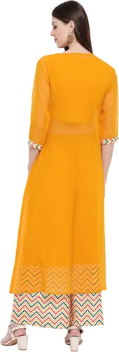 Vista 6 de Janasya - Top corto para mujer, color amarillo