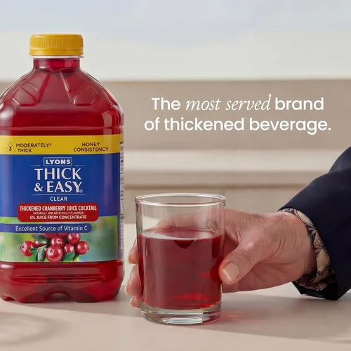 Vista 2 de Thick & Easy® Cóctel de jugo de arándano espesado, bebida espesada lista para beber para apoyo a la deglución, consistencia moderadamente gruesa